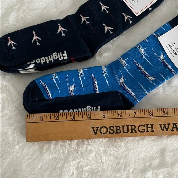 Boys Airplane Pattern Socks - Navy and Blue - Picture 6 of 8